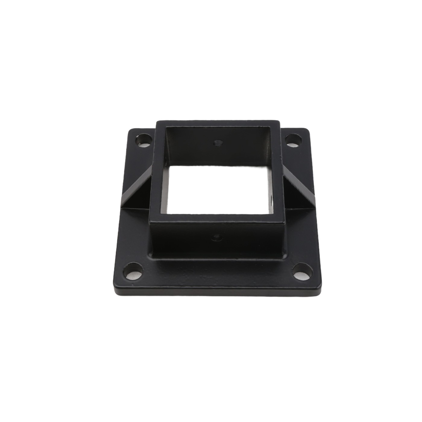 2 1/2" Sq. Floor Flange For Aluminum Fence Posts and Deck Mounts (Black