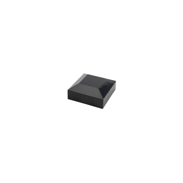 2" Sq. Flat Vinyl Post Cap For Aluminum Fence Posts (Black)