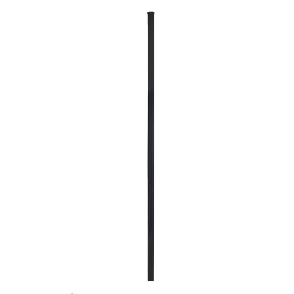 2" x 2" x 7' Blank Universal Aluminum Fence Post (Black) (Posts)
