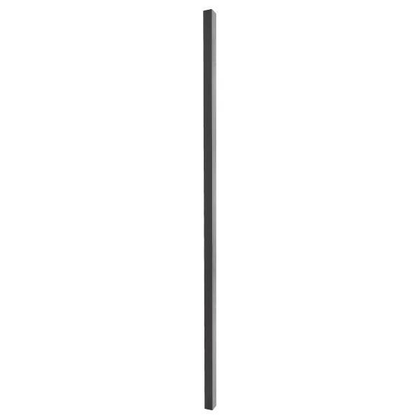 2" x 2" x 7' (.125) Blank Universal Aluminum Gate Post (Black)