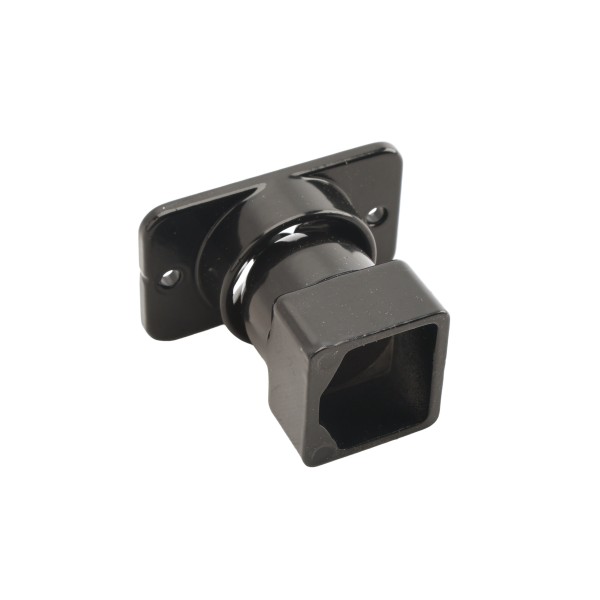 1 1/8" x 1" Elite Residential Aluminum Swivel Rail End For Aluminum Fence Posts (Black)