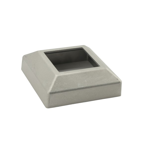 3" Sq. Floor Flange Cover Plate For Aluminum Fence Posts (Unpainted Milled Metal)