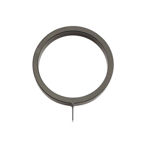 Single Ring Decorative Ornamental Aluminum Fence Circle Screw On- Black (Fits 5/8" Pickets) (Default)