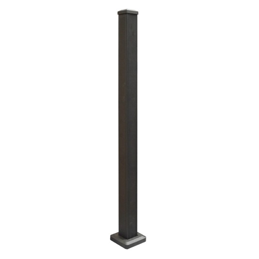 2.5" x 38" Aluminum Post Kit For Sterling Aluminum Residential Railing (Textured Black)