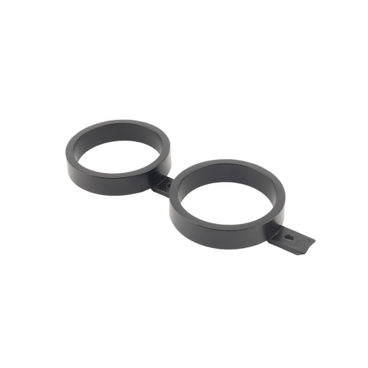 Double Ring Decorative Ornamental Aluminum Fence - Black (Fits 5/8" Pickets)
