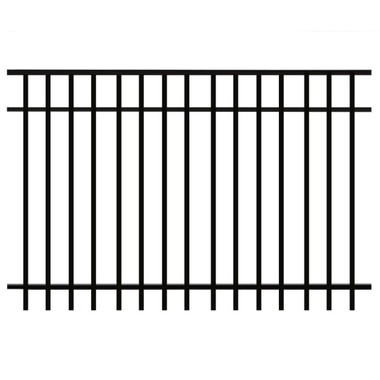 Durables Parma 5' X 6' Aluminum Black Fence Panel