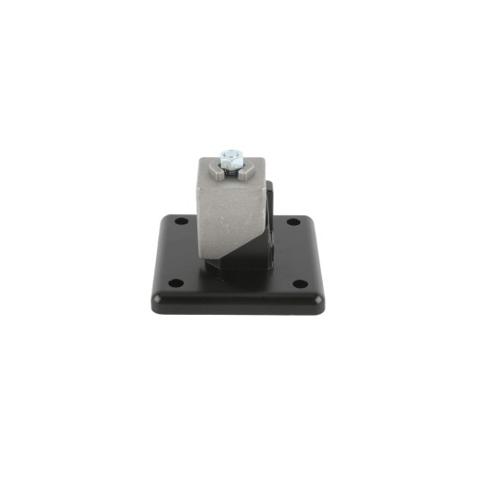 Durables 2" Sq. Floor Flange for Aluminum Fence Posts (Black) (Default)