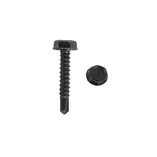 Jerith #10 x 1" Stainless Steel Screw For Aluminum Fence (Black) (Default)