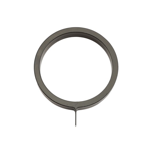 Single Ring Decorative Ornamental Aluminum Fence Circle Screw On- Black (Fits 5/8" Pickets) (Default)