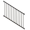 Durables Sterling 3' High Flat Top and Flat Bottom 2-Rail Residential Aluminum Railing (Textured Black)