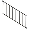Sterling Flat Top And Flat Bottom Stair 2-Rail Residential 3 1/2' High x 8' Wide Aluminum Railing Panel Section (Textured Black) - CBR-B42-A8S