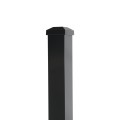 2" x 2" x 7' (.125) Blank Heavy Wall Universal Aluminum Gate Post (Black) (Posts)