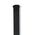 2" x 2" x 7' (.125) Blank Heavy Wall Universal Aluminum Gate Post (Black) (Posts)