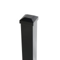 2" x 2" x 7' (.125) Blank Heavy Wall Universal Aluminum Gate Post (Black) (Posts)