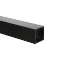 2" x 2" x 7' (.125) Blank Heavy Wall Universal Aluminum Gate Post (Black) (Posts)