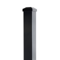 2" x 2" x 7' Blank Universal Aluminum Fence Post (Black) (Posts)
