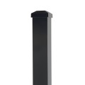2" x 2" x 7' Blank Universal Aluminum Fence Post (Black) (Posts)