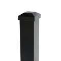 2" x 2" x 7' Blank Universal Aluminum Fence Post (Black) (Posts)