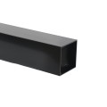 2" x 2" x 7' Blank Universal Aluminum Fence Post (Black) (Posts)