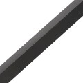 2" x 2" x 7' (.125) Blank Universal Aluminum Gate Post (Black)