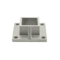 2" Sq. Floor Flange For Aluminum Fence Posts and Deck Mount (Unpainted Milled Metal)