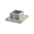 2" Sq. Floor Flange For Aluminum Fence Posts and Deck Mount (Unpainted Milled Metal)