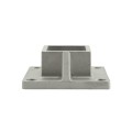 2" Sq. Floor Flange For Aluminum Fence Posts and Deck Mount (Unpainted Milled Metal)