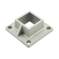 2" Sq. Floor Flange For Aluminum Fence Posts and Deck Mount (Unpainted Milled Metal)