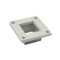 2" Sq. Floor Flange For Aluminum Fence Posts and Deck Mount (Unpainted Milled Metal)