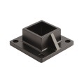 2" Sq. Floor Flange For Aluminum Fence Posts and Deck Mount (Black)