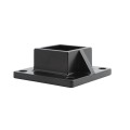2" Sq. Floor Flange For Aluminum Fence Posts and Deck Mount (Black)