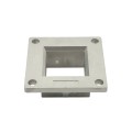 2 1/2" Sq. Floor Flange for Aluminum Fence Posts Deck Mount (Unpainted Milled Metal)