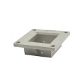 3" Sq. Floor Flange For Aluminum Fence Posts and Deck Mounts (Unpainted Milled Metal)
