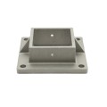 3" Sq. Floor Flange For Aluminum Fence Posts and Deck Mounts (Unpainted Milled Metal)