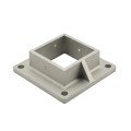 3" Sq. Floor Flange For Aluminum Fence Posts and Deck Mounts (Unpainted Milled Metal)