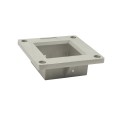 3" Sq. Floor Flange For Aluminum Fence Posts and Deck Mounts (Unpainted Milled Metal)