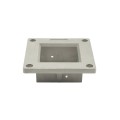 3" Sq. Floor Flange For Aluminum Fence Posts and Deck Mounts (Unpainted Milled Metal)