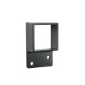 1 3/4" Sq. Stationary Wall Mount Rail End Bracket for Aluminum Fence Rail (Black)