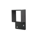 1 3/4" Sq. Stationary Wall Mount Rail End Bracket for Aluminum Fence Rail (Black)