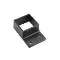 1 3/4" x 1 3/4" Sq. Commercial Adjustable Wall Mount Rail Bracket For Aluminum Fence Posts (Black) - AWB-134-BLACK