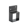 1 3/4" x 1 3/4" Sq. Commercial Adjustable Wall Mount Rail Bracket For Aluminum Fence Posts (Black) - AWB-134-BLACK