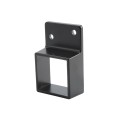 1 3/4" x 1 3/4" Sq. Commercial Adjustable Wall Mount Rail Bracket For Aluminum Fence Posts (Black) - AWB-134-BLACK