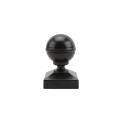 2" x 2" Aluminum Ball Post Cap For 2" Square Aluminum Fence Post (Black)