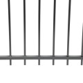 72" Ascot Aluminum Privacy Panel with Standard Punch (71.375" W, 3-Channel, Black) (Default)