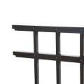 72" Ascot Aluminum Privacy Panel with Standard Punch (71.375" W, 3-Channel, Black) (Default)