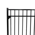 Hudson Flat Top and Flat Bottom 3-Rail Residential 60" Wide x 54" High Aluminum Pool Fence Single Swing Gate (Black) - D1R54B-60SG (Gates)