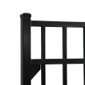 Hudson Flat Top and Flat Bottom 3-Rail Residential 60" Wide x 54" High Aluminum Pool Fence Single Swing Gate (Black) - D1R54B-60SG (Gates)