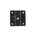 Durables 2" Sq. Floor Flange for Aluminum Fence Posts (Black) (Default)