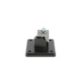 Durables 2" Sq. Floor Flange for Aluminum Fence Posts (Black) (Default)