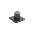 Durables 2" Sq. Floor Flange for Aluminum Fence Posts (Black) (Default)